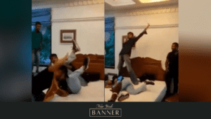 Viral Video Protesters Perform Stunts On The Sri Lankan PM's Bed As A WWE Ring