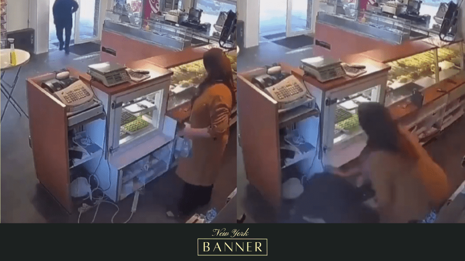 Woman Uses A Cleaning Cloth To Fend Off A Thief at Turkish Bakery