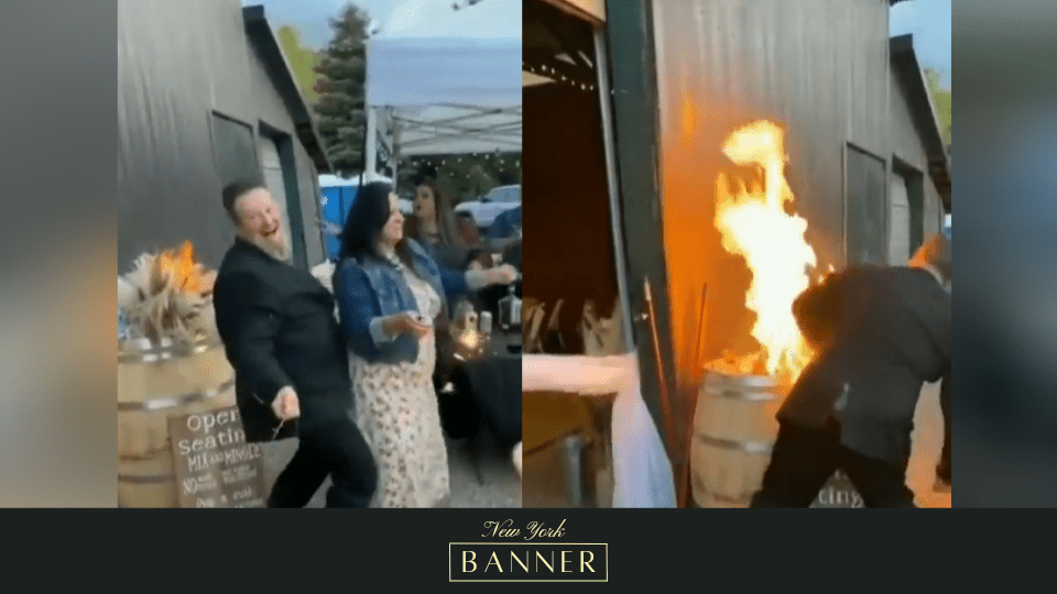 ‘Drunk’ Guest Almost Burns Down Wedding Venue, But Continue Dancing