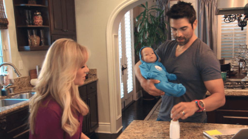 RHOC S9 - Tamra and Eddie with their robot baby
