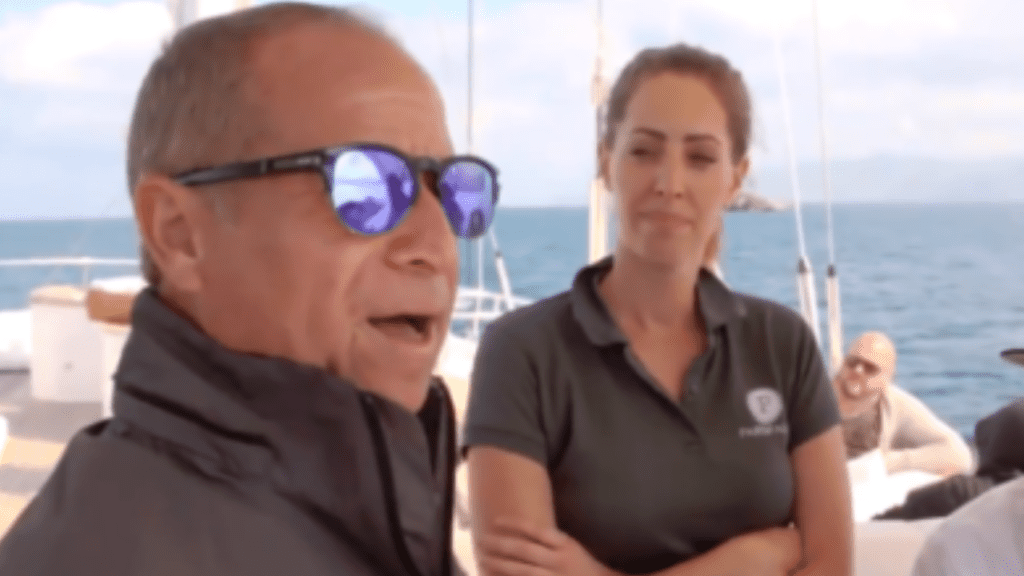 Below Deck Sailing Yacht S1 - Capt Glenn interrogates Jenna about her relationship with Adam