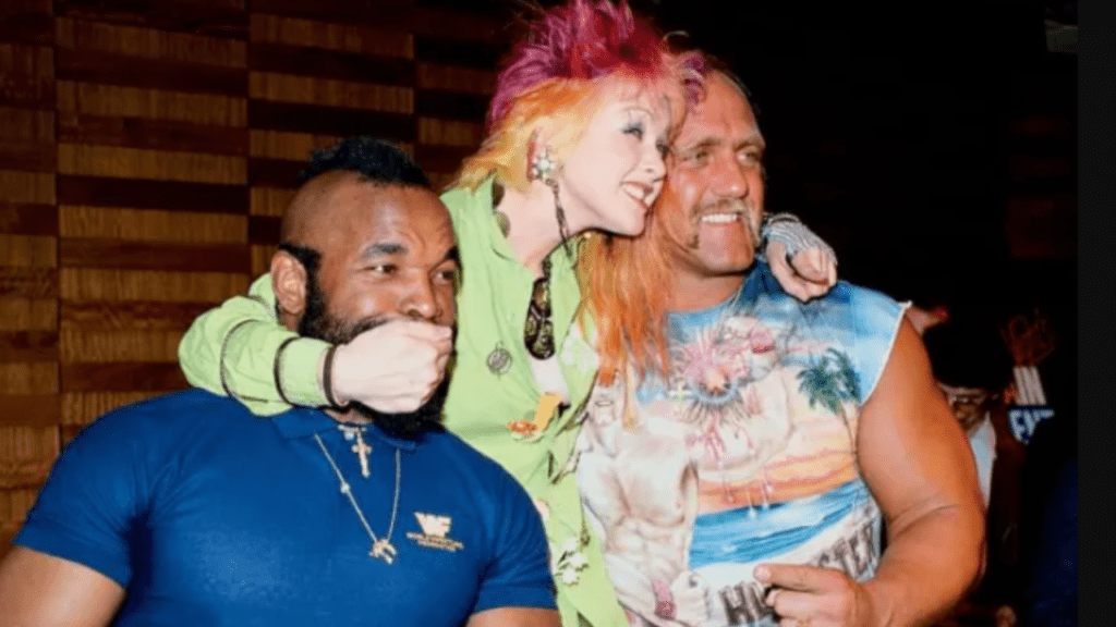 Cyndi Lauper contributed to wrestling popularity