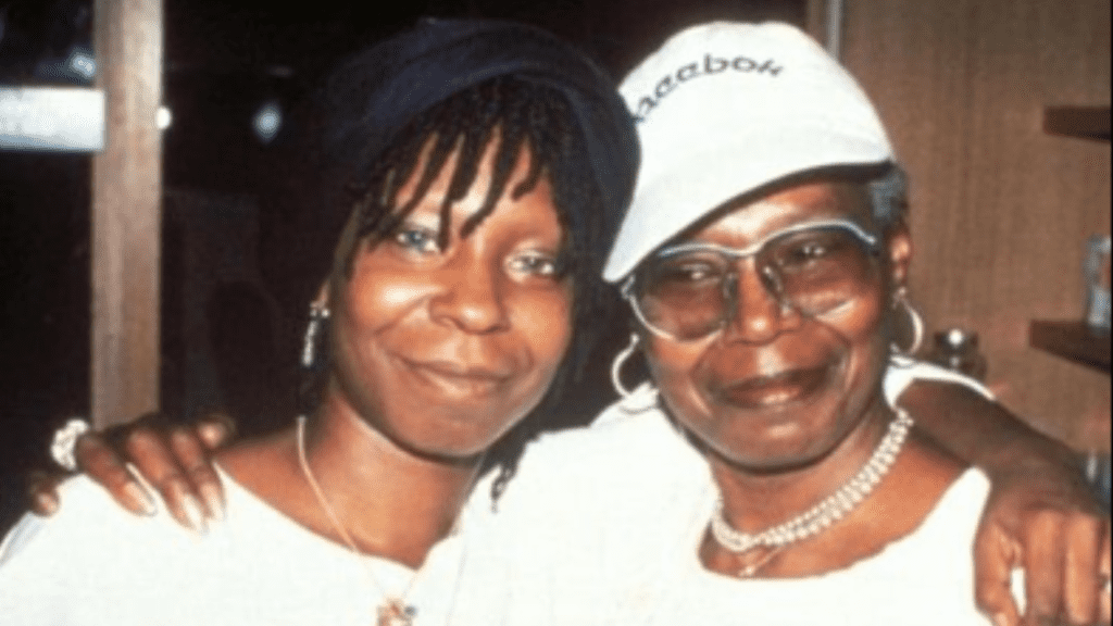 Younger Whoopi Goldberg with her mom
