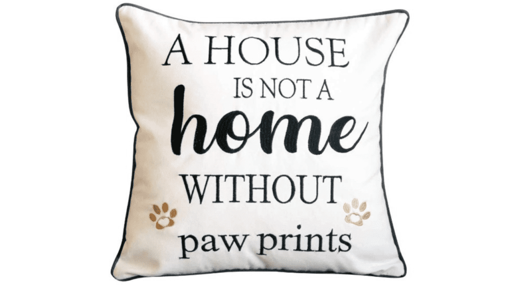 DECOPOW Embroidered Dog Lovers Throw Pillow Cover