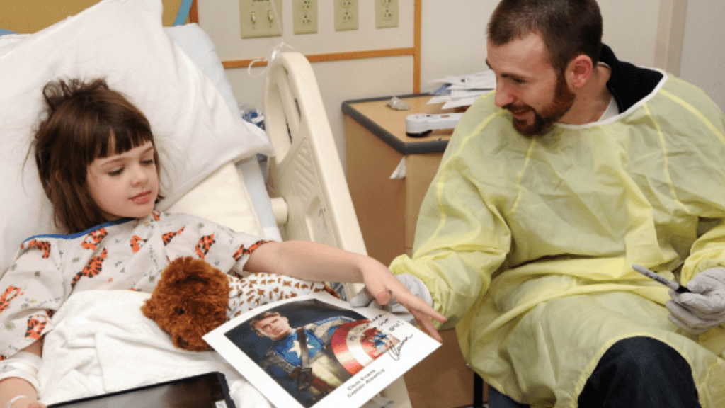 Chris Evans at Boston Children's Hospital