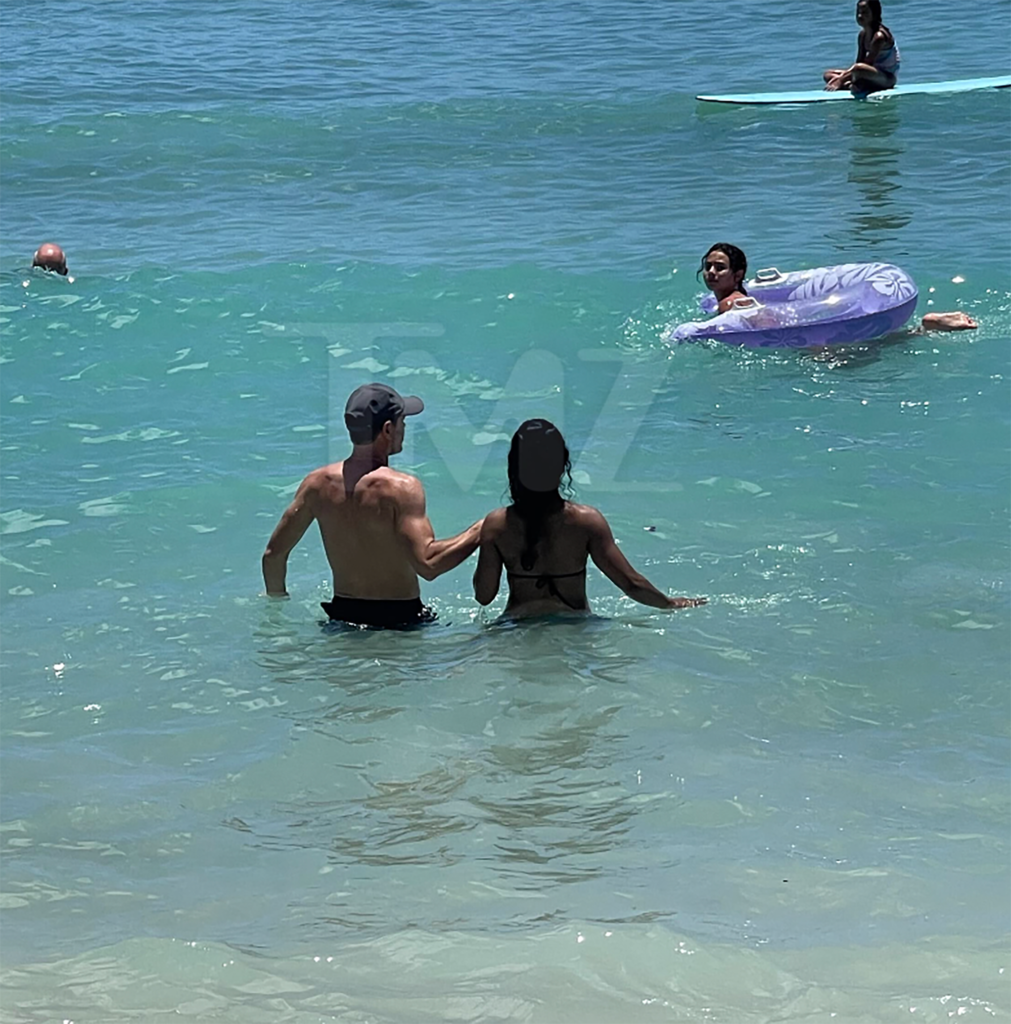 Matthew and Chili on the beach