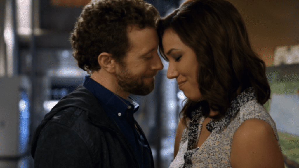 Michaela Conlin and TJ Thyne in Bones