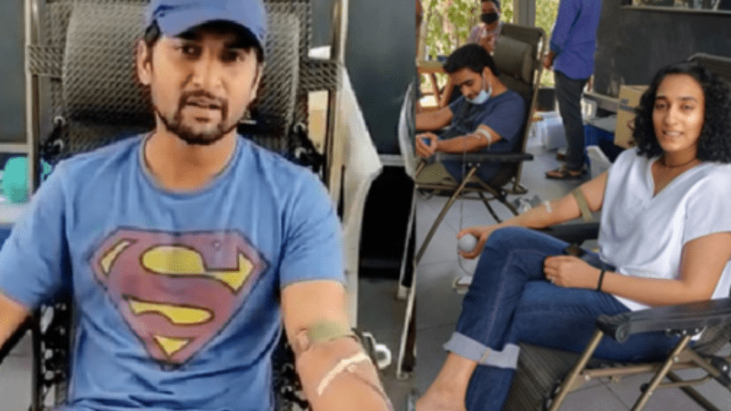 Nani and wife donated blood