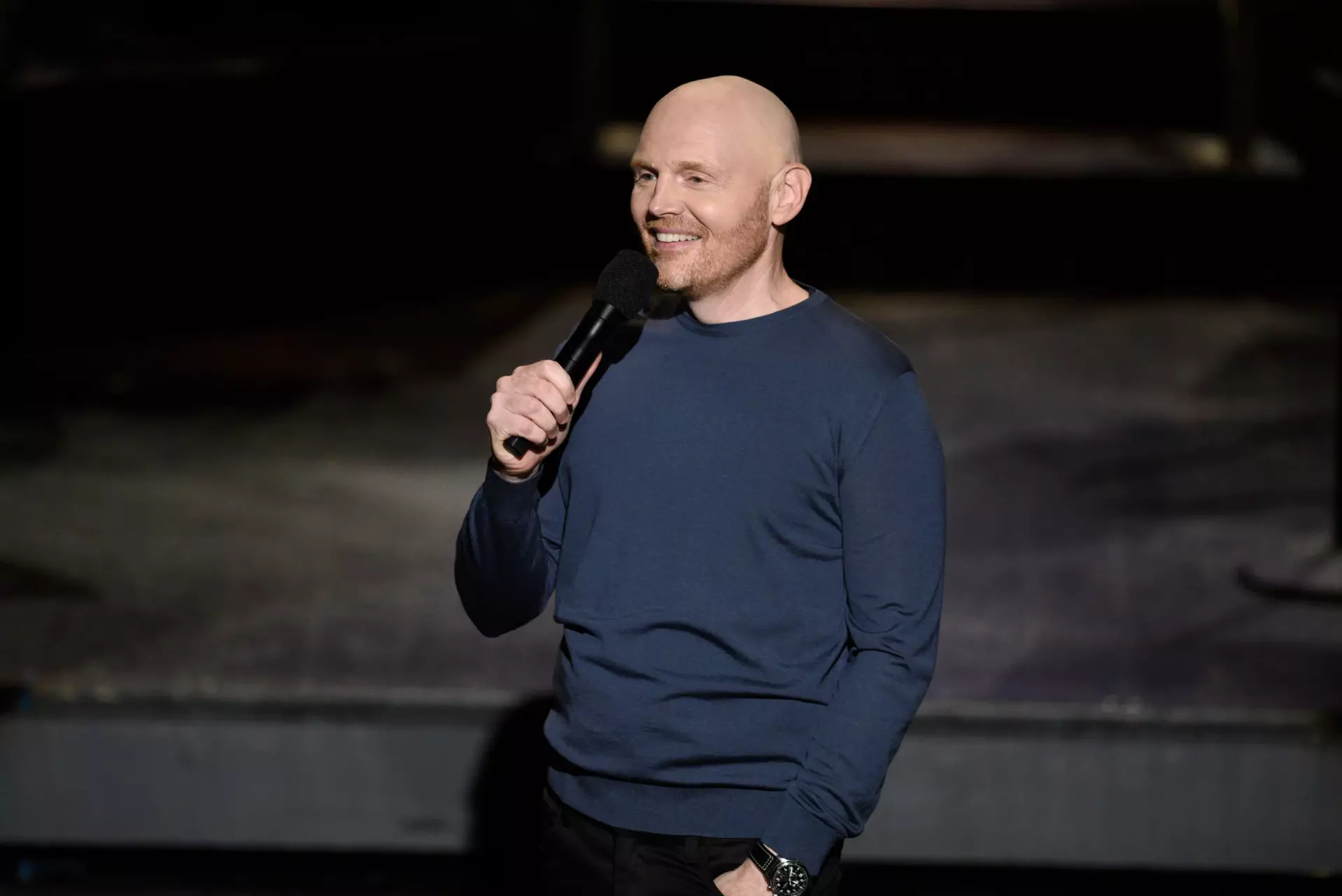 Bill Burr presently doing stand-up comedy performances