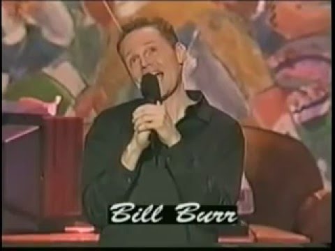 Bill Burr doing stand-up comedy performance in year 1995