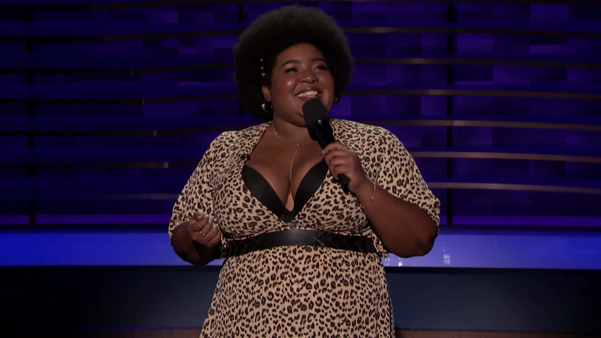 Dulcé Sloan doing comedy performance