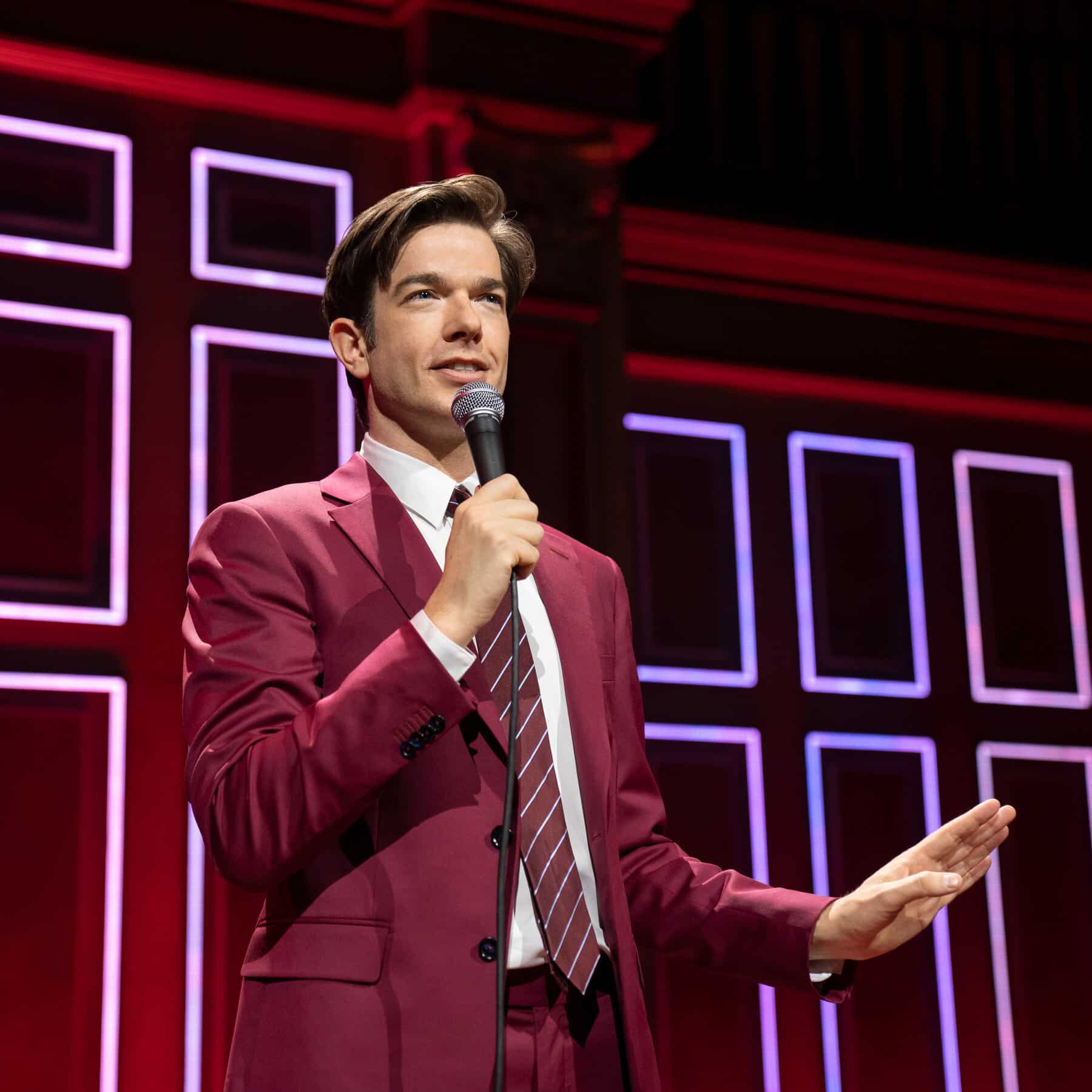 John Mulaney doing stand-up comedy