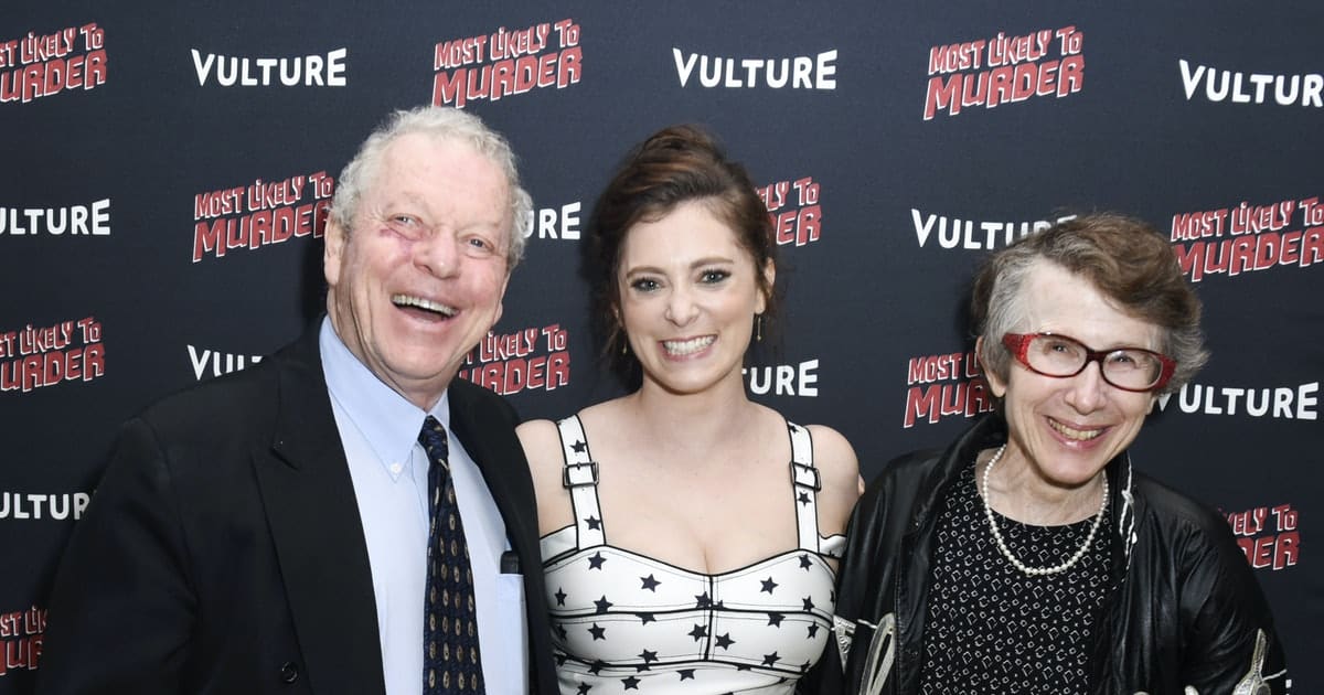 Rachel Bloom with her mother and father