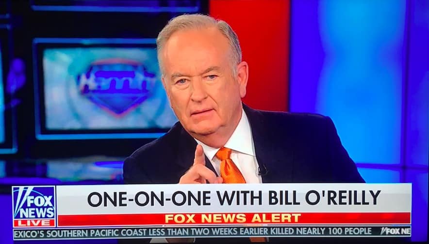 Bill O'Reilly reporting television news