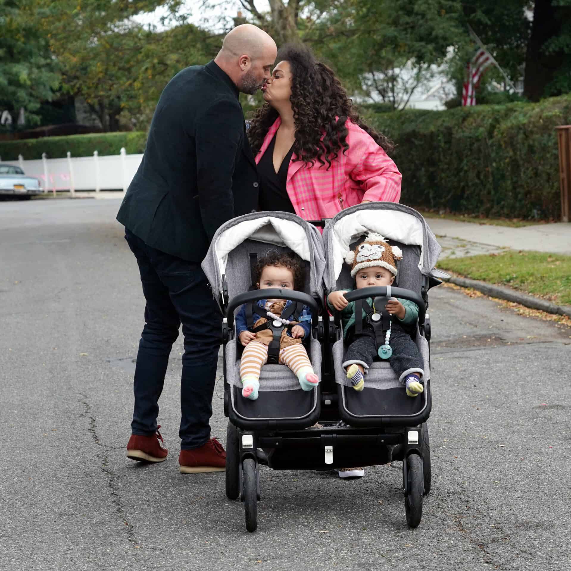 Michelle Buteau with her husband and children