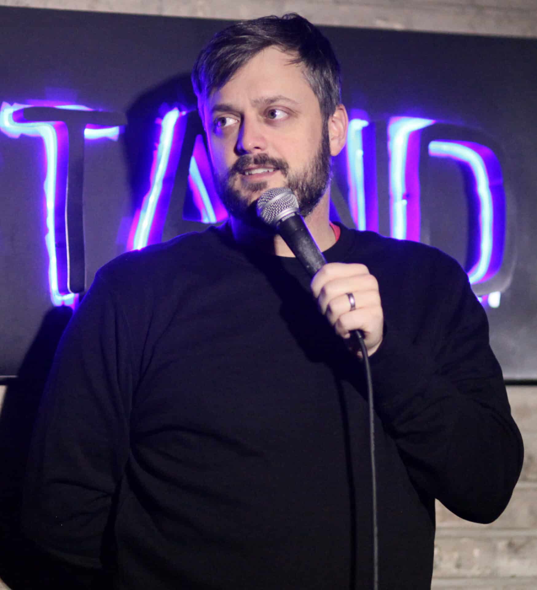 Nate Bargatze in a stand-up comedy performance