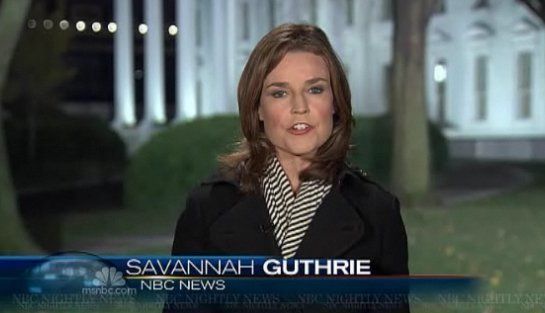 Savannah Guthrie doing television news reporting