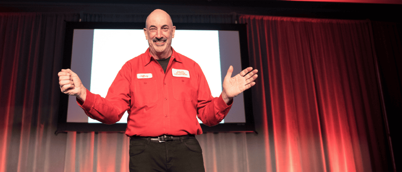 Jeffrey Gitomer's career as a speaker