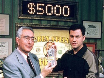 Jimmy Kimmel became the humorous counterpart to Ben Stein on the game show "Win Ben Stein's Money"