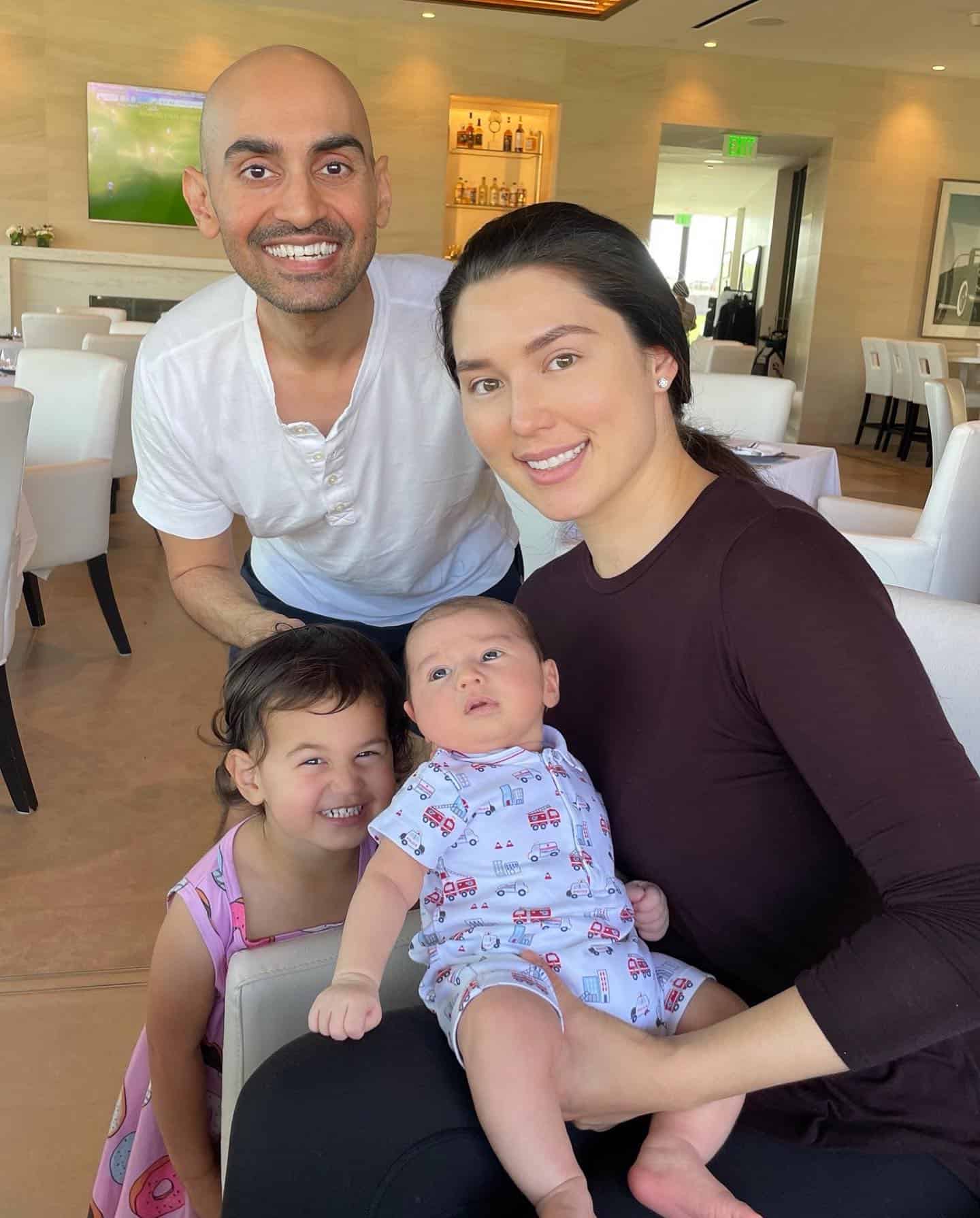 Neil Patel's wife and children with him