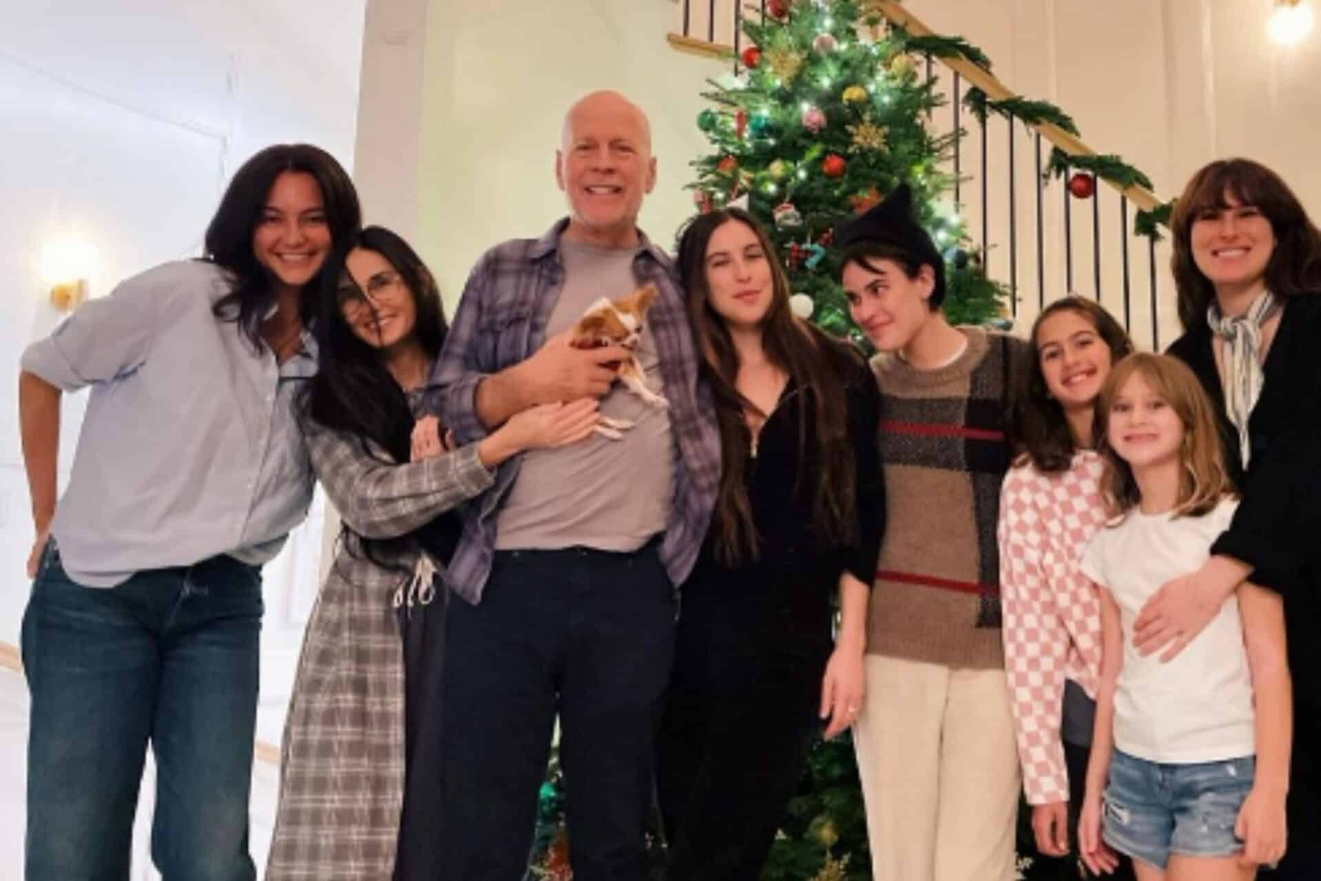 Bruce Willis's family and him