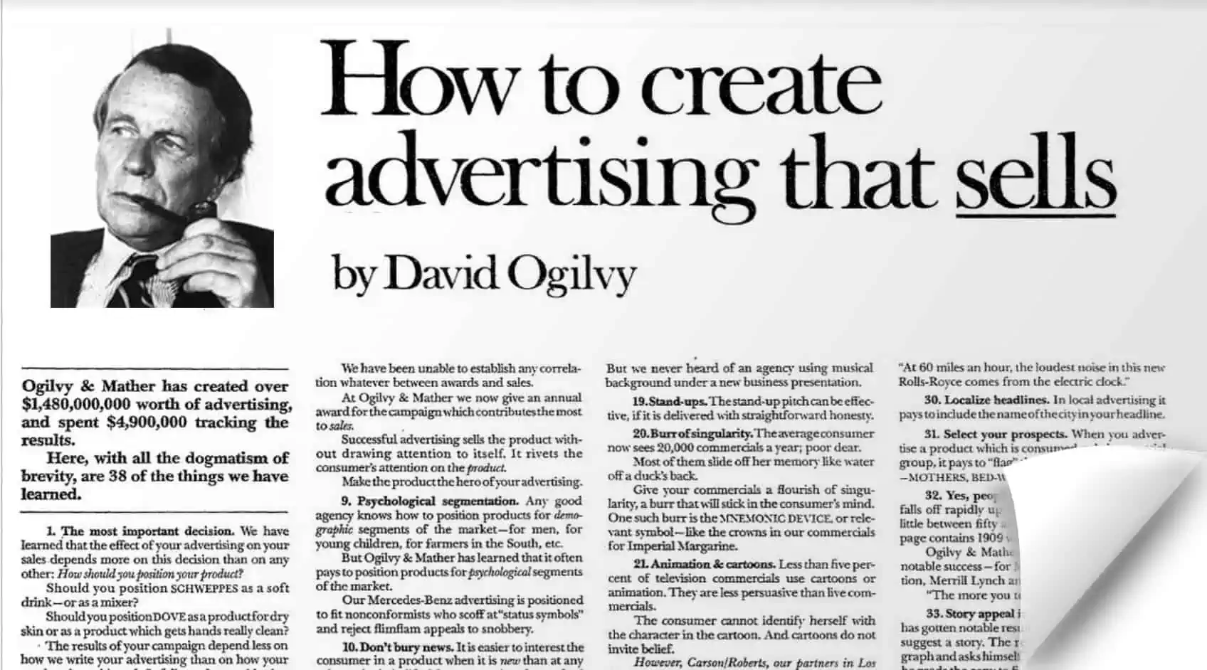 David Ogilvy as a successful businessman