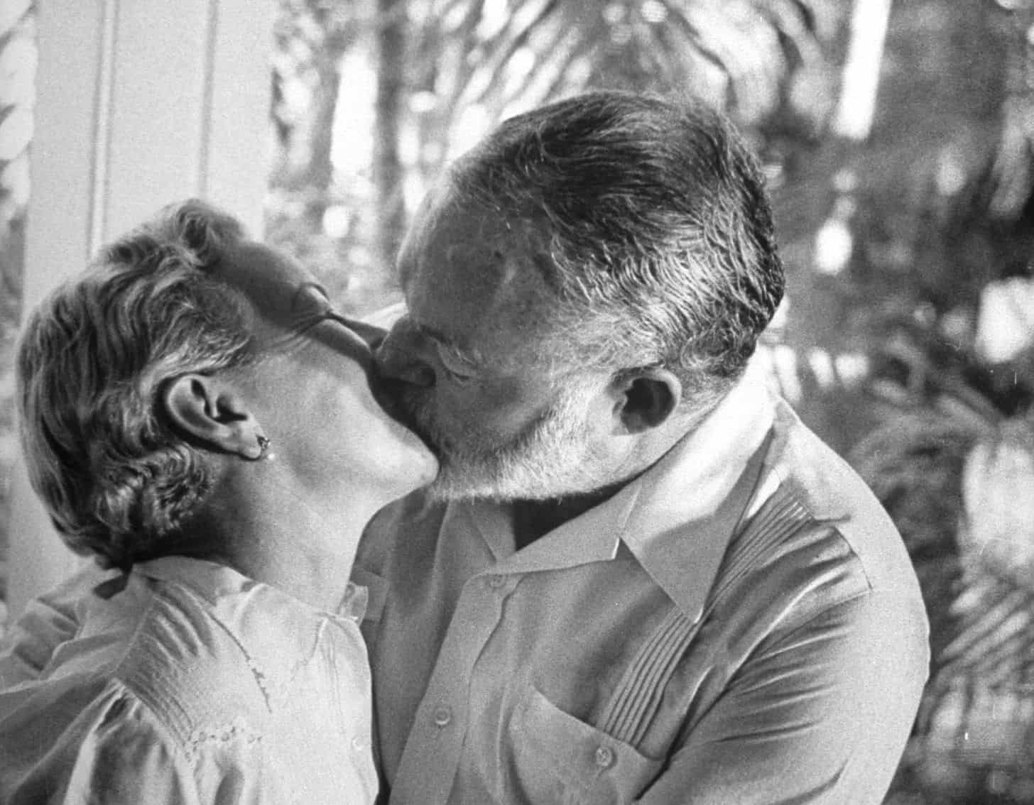 Ernest Hemingway's wife and him
