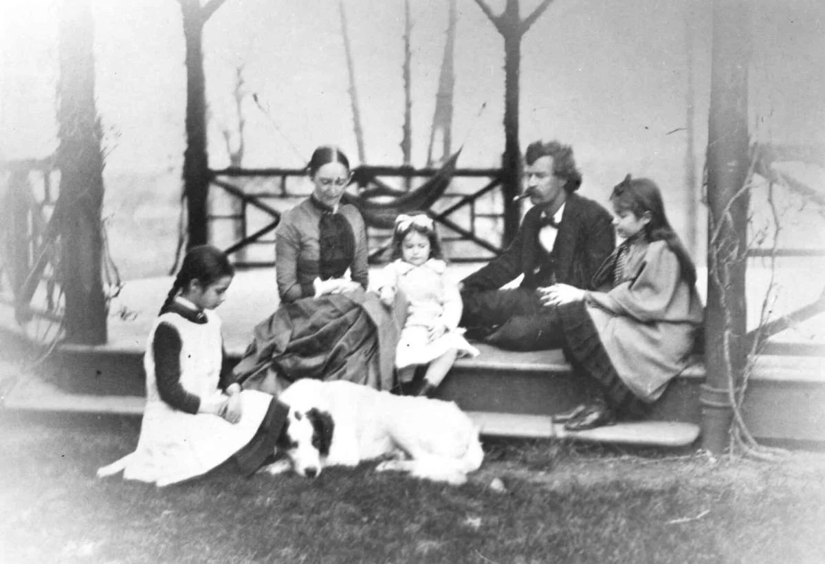Mark Twain's and family, and him