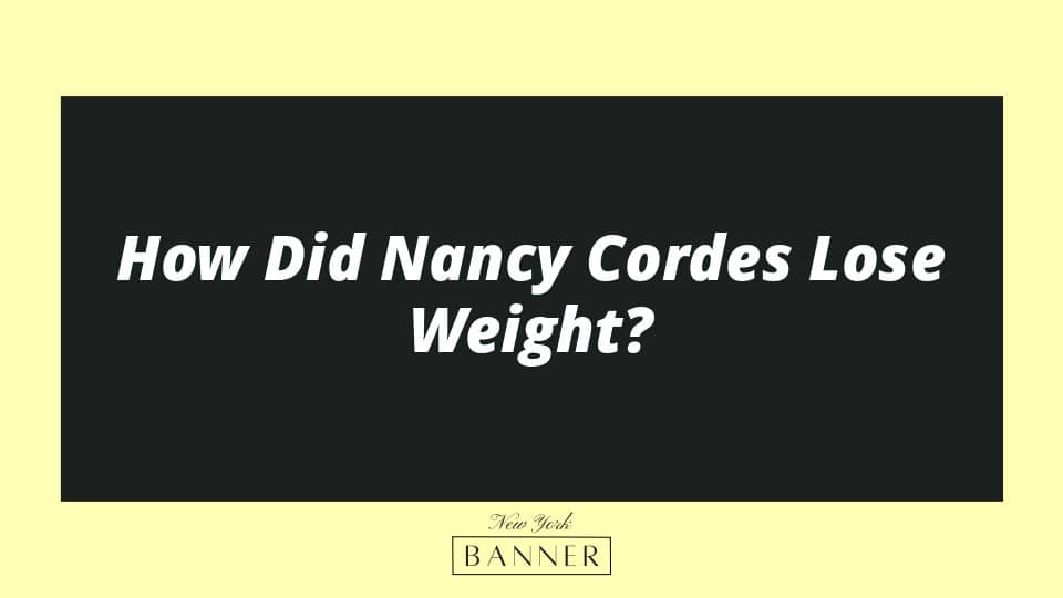 How Did Nancy Cordes Lose Weight?