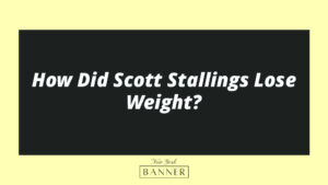 How Did Scott Stallings Lose Weight?