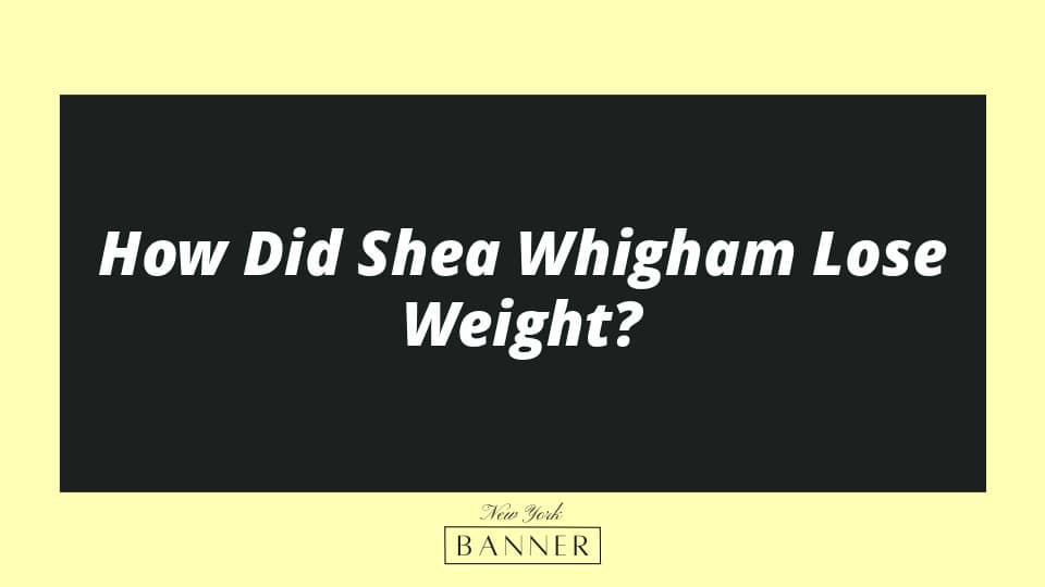 How Did Shea Whigham Lose Weight?