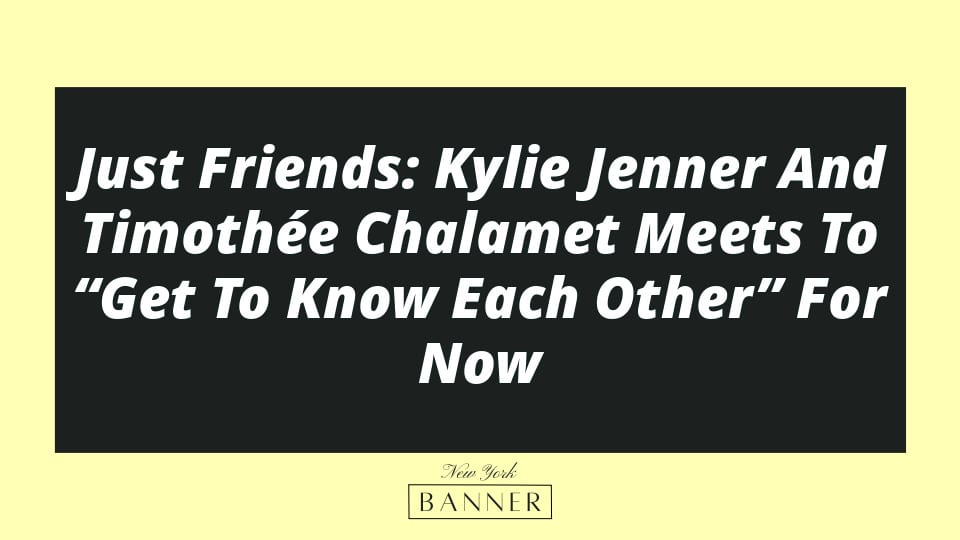 Just Friends: Kylie Jenner And Timothée Chalamet Meets To “Get To Know Each Other” For Now