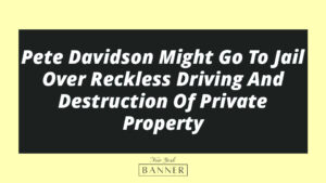 Pete Davidson Might Go To Jail Over Reckless Driving And Destruction Of Private Property