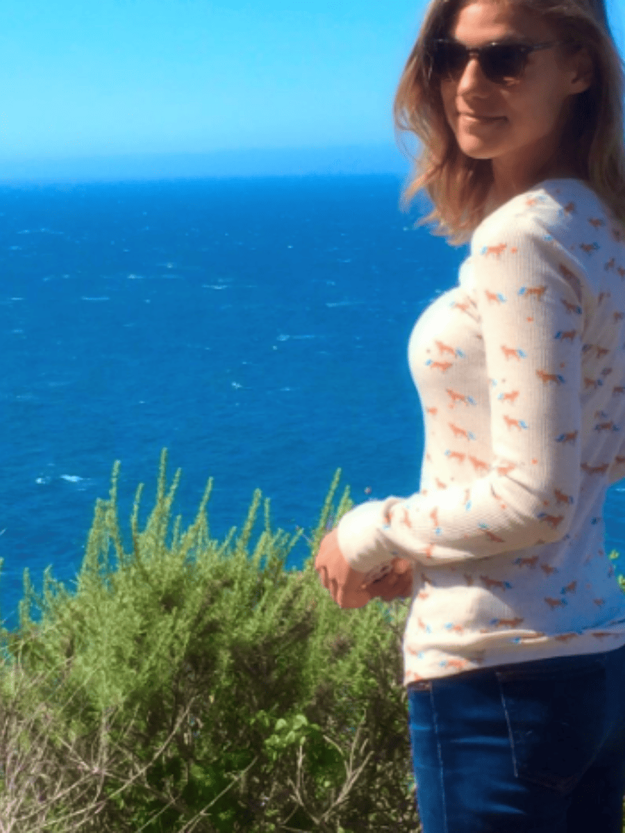 Perfect in Blue Bri Winkler (weather girl)