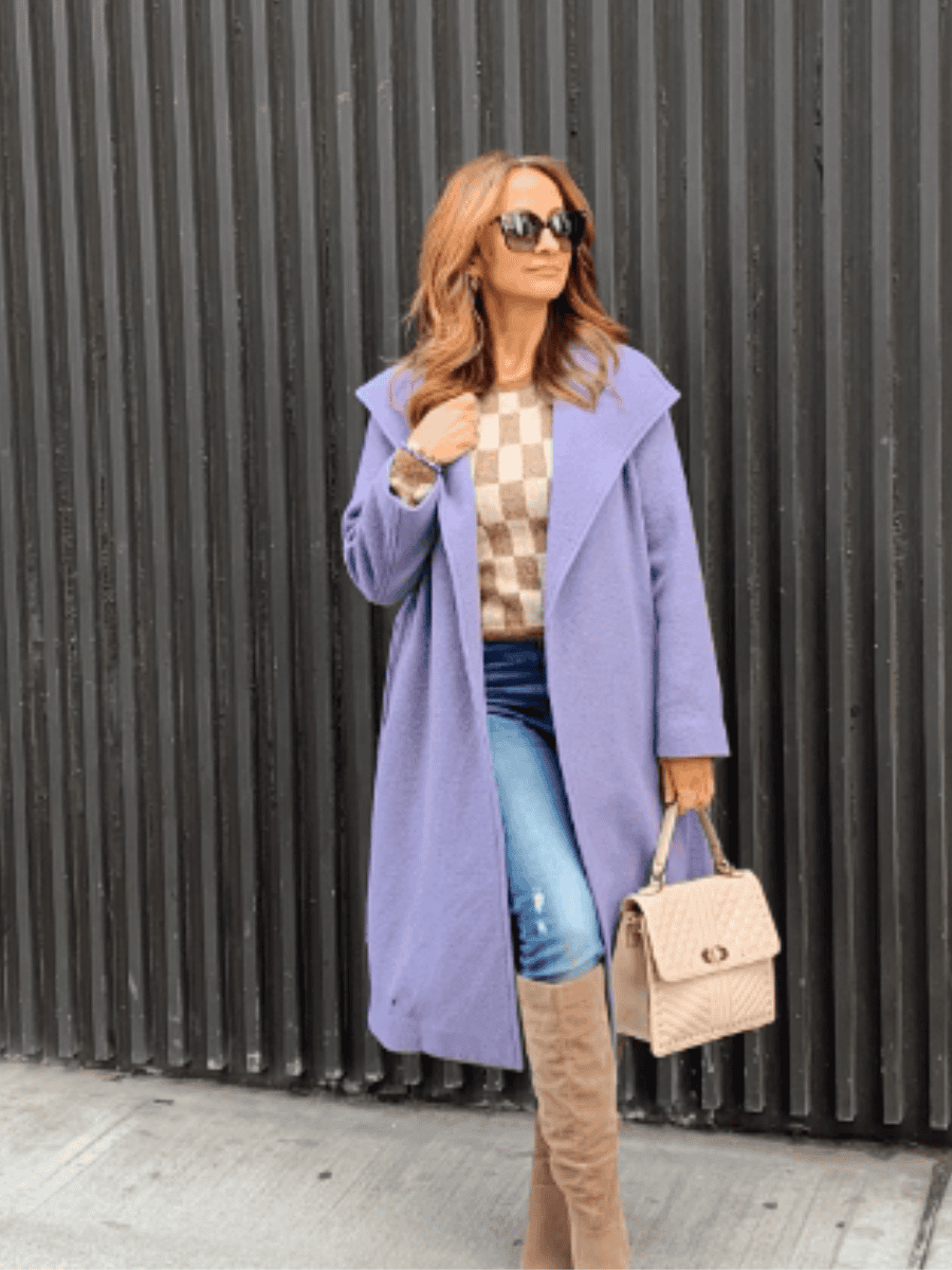 Sexy in Violet Coat Audrey Puente 