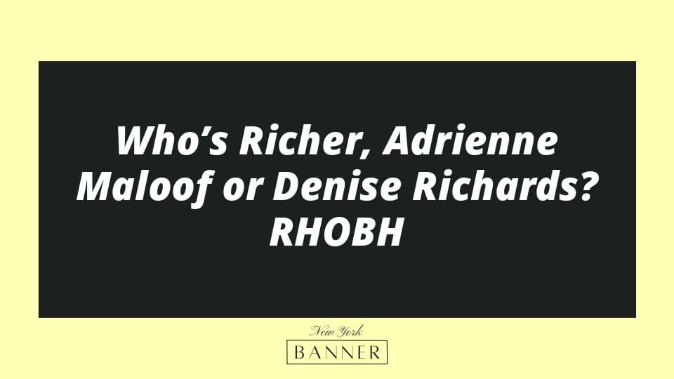 Who’s Richer, Adrienne Maloof or Denise Richards? RHOBH